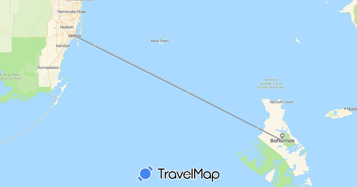 TravelMap itinerary: plane in New Zealand, United States (North America, Oceania)
